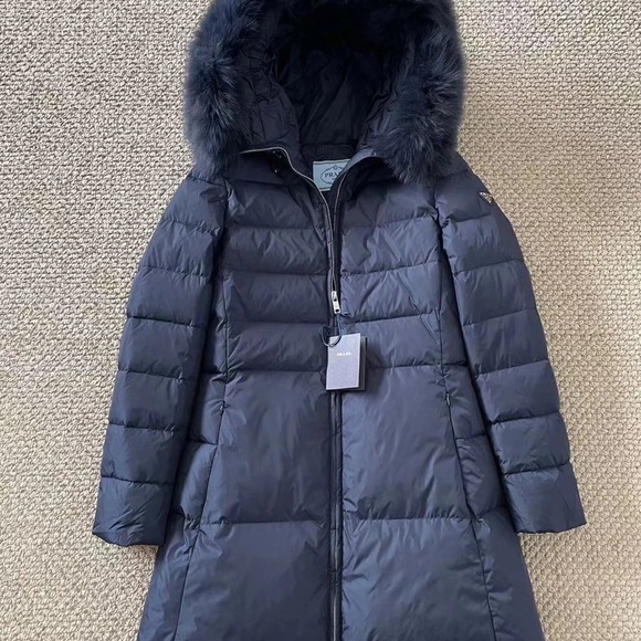 Prada Jackets & Coats Prada Fox Fur Down Jacket With Hood Brand New